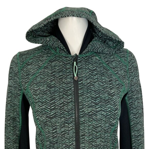 Lululemon Daily Practice Jacket 6 Irregular Spacebone Sea Mist Deep Green Black - Picture 8 of 15